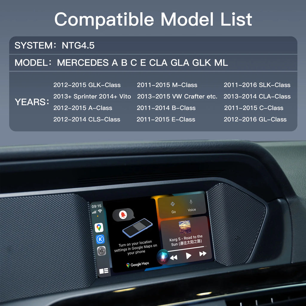 Wireless CarPlay & Android Auto Kit for Mercedes-Benz | Star Upgrade