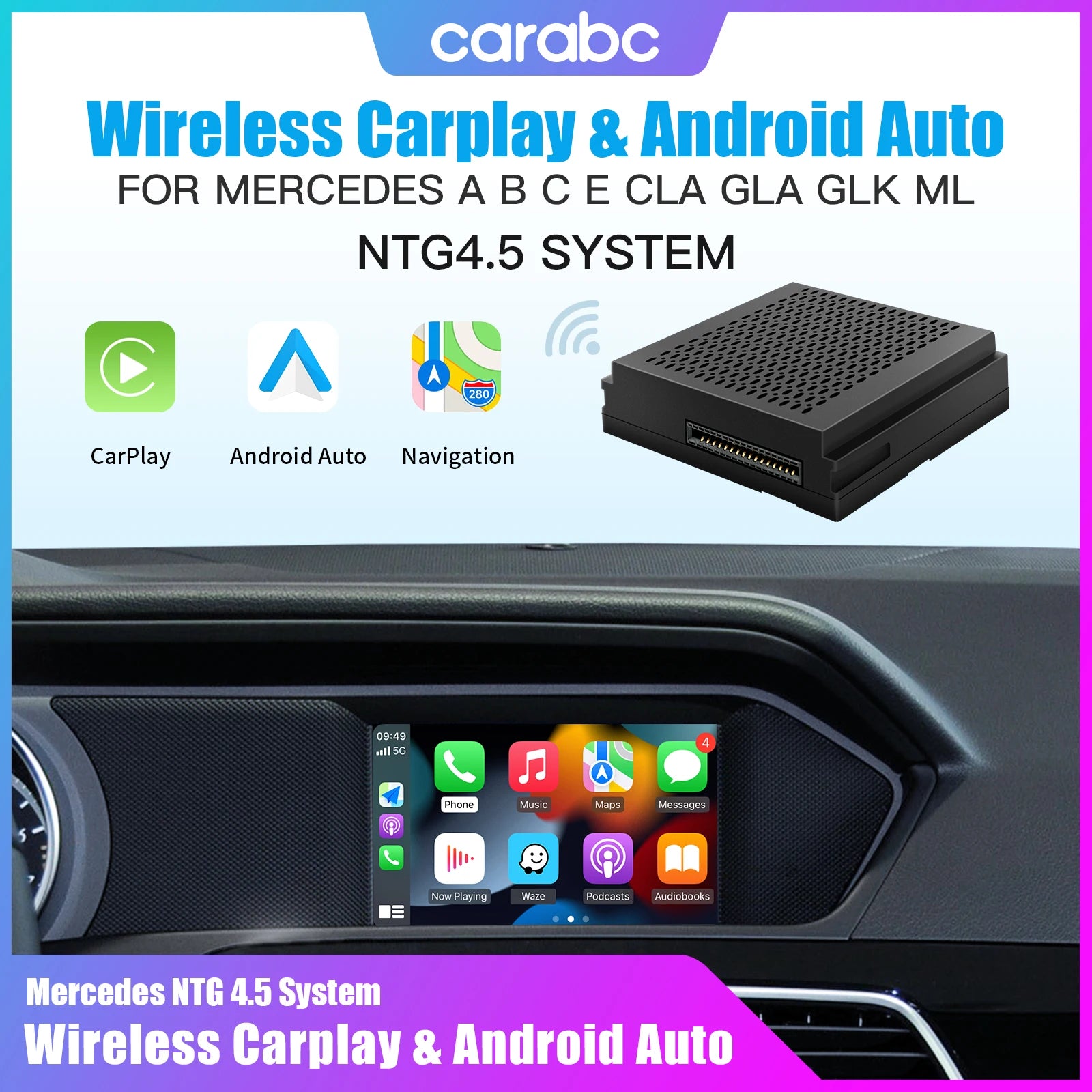 Wireless CarPlay & Android Auto Kit for Mercedes-Benz | Star Upgrade