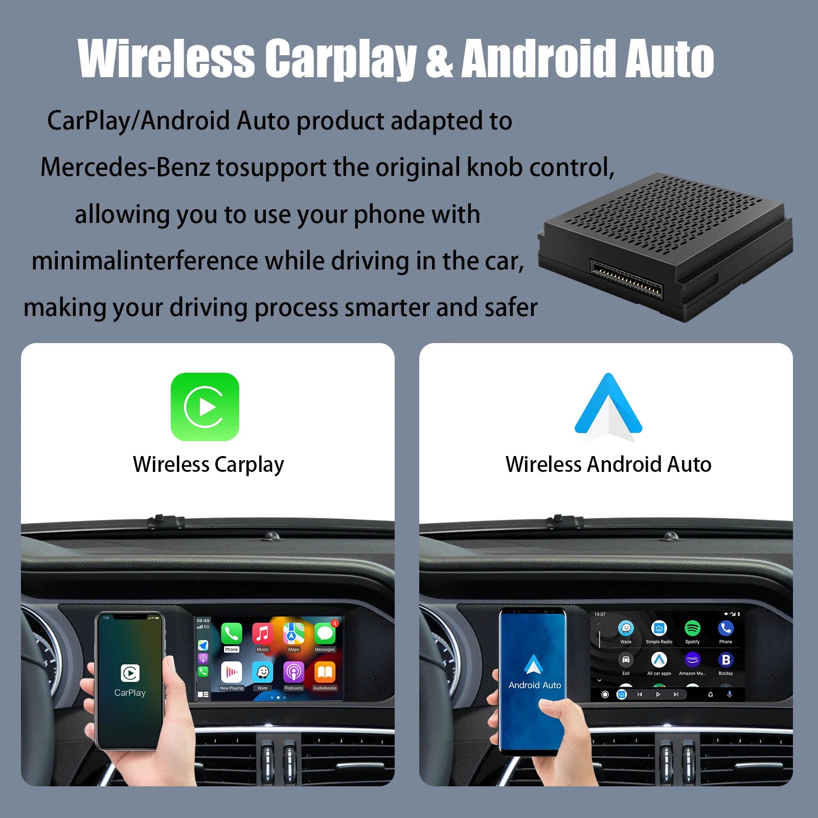 Wireless CarPlay & Android Auto Kit for Mercedes-Benz | Star Upgrade