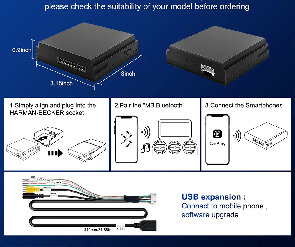Kit CarPlay y Android Auto Inalámbrico para Mercedes-Benz | Star Upgrade